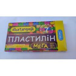 Пластилін 7 кольорів, 300 грам, велике фасування, ТМ Люкс Колор